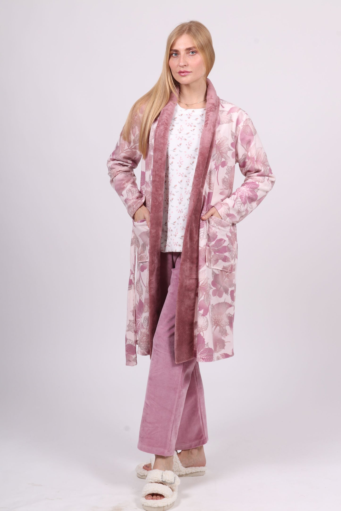 Floral Doux - Robe de chambre Femme