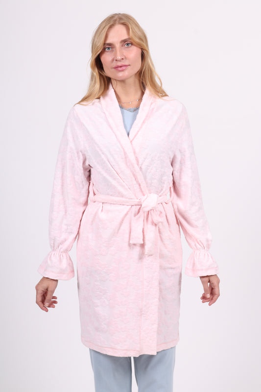 Élégance Rosé - Peignoir Femme