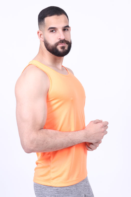 Orange- Débardeur Homme