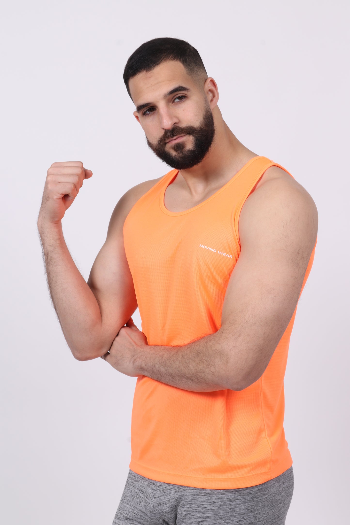 Orange- Débardeur Homme