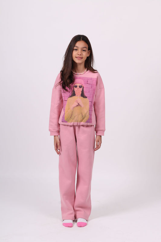 Pink Girl - Jogging Fillette