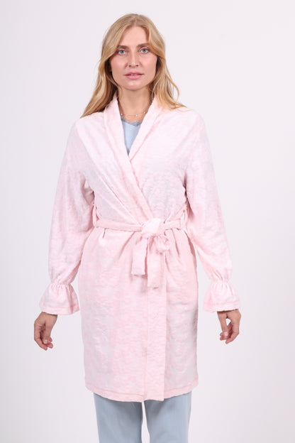 Élégance Rosé - Peignoir Femme