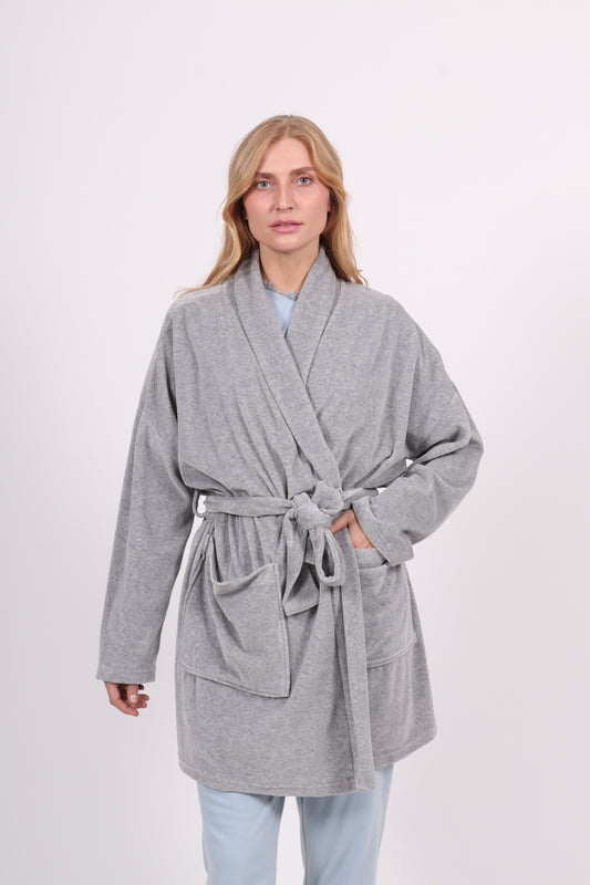 Cocon Gris - Robe de Chambre Femme