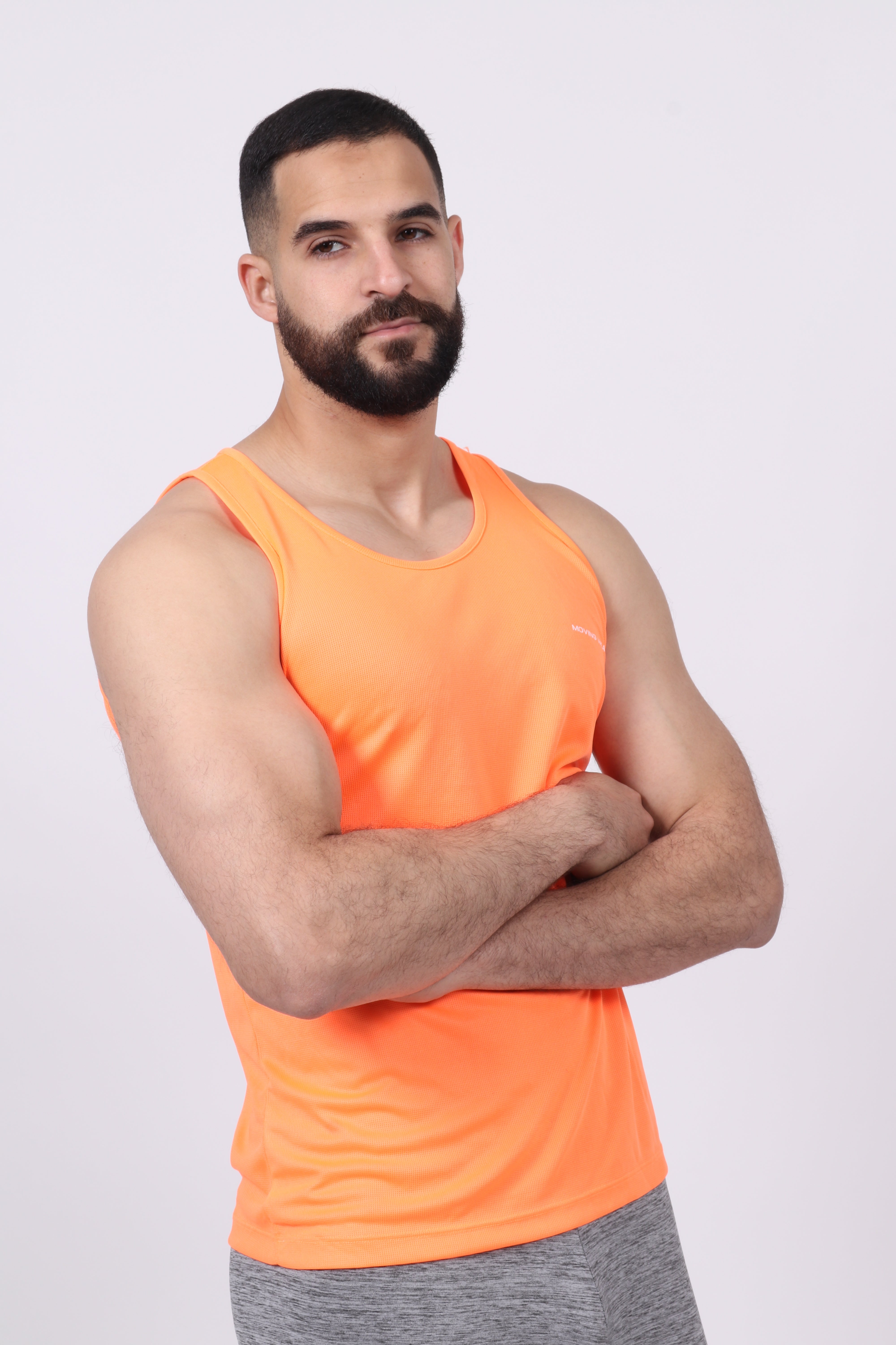 Orange- Débardeur Homme
