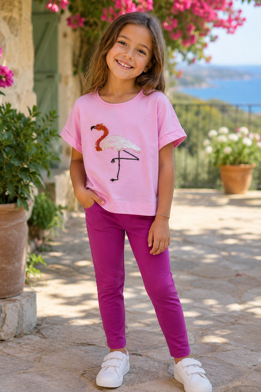 Flamingo - Ensemble Fillette