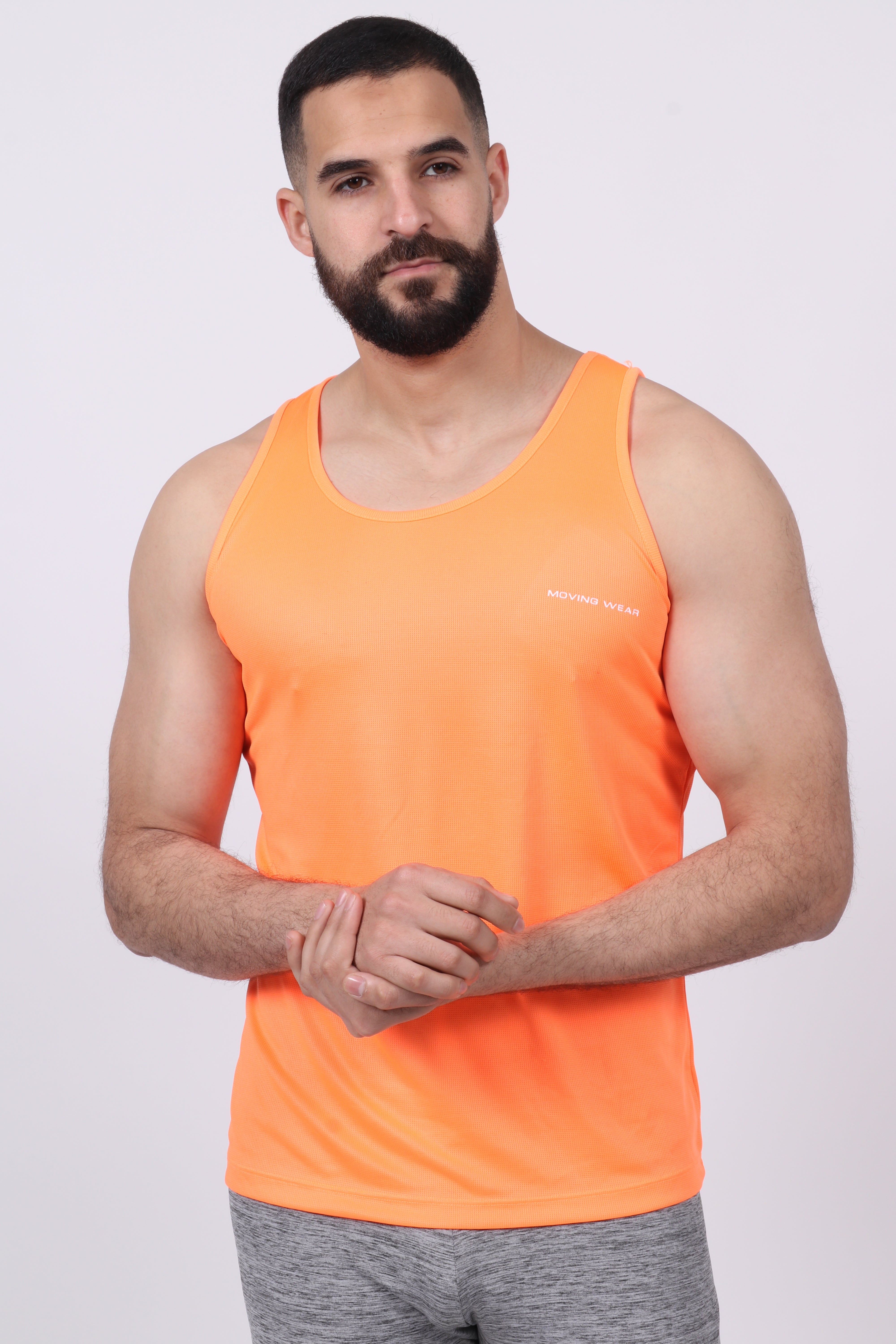 Orange- Débardeur Homme
